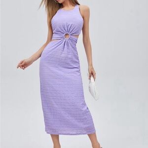 Elegant Lavender Sleeveless Dress